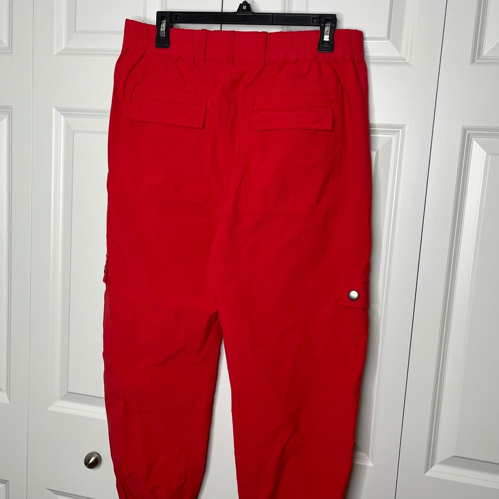 Cabi Cargo Jogger Pants Red Pull On Utility Pants Size Medium - Picture 6 of 10